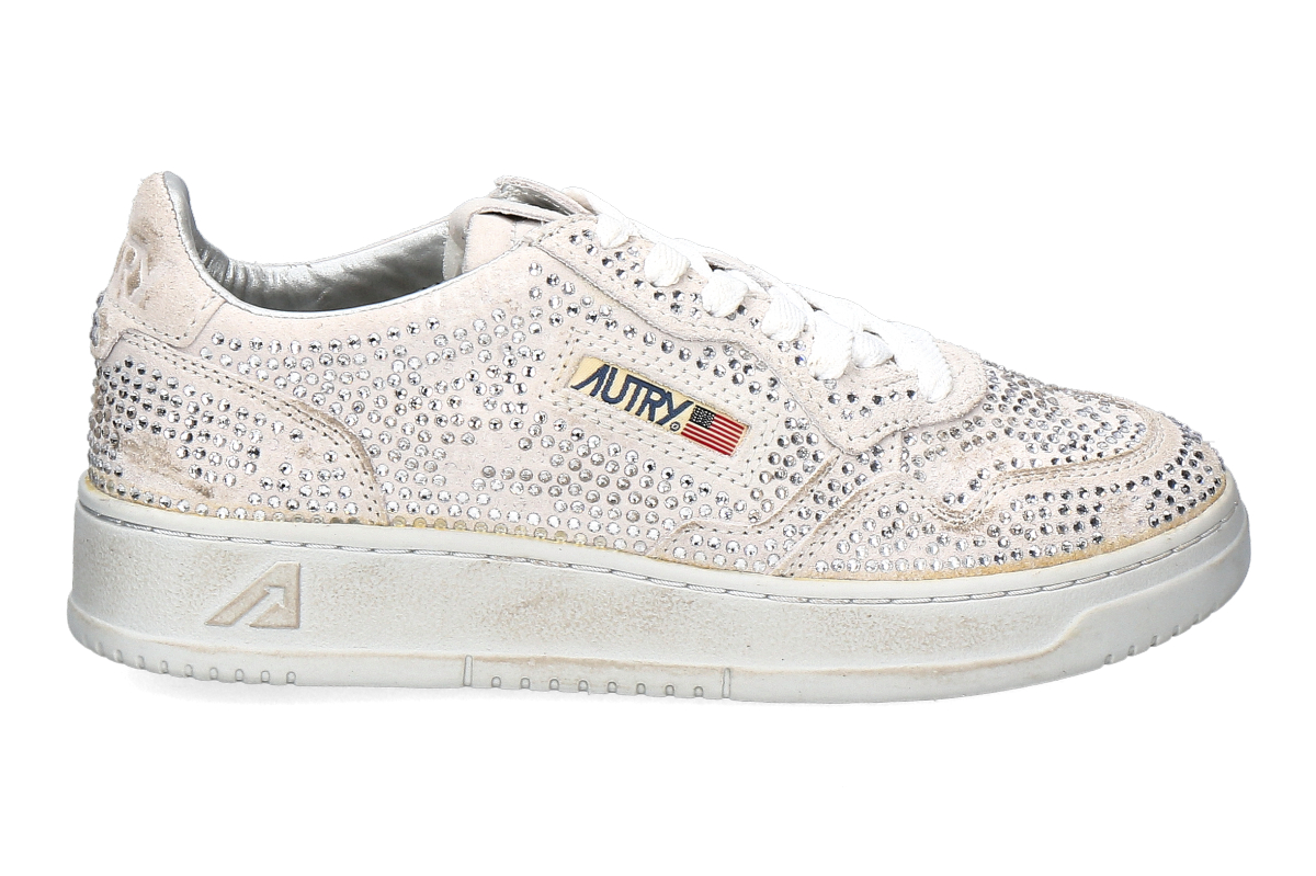 Autry Women's Sneaker MEDALIST LOW STRASS - white