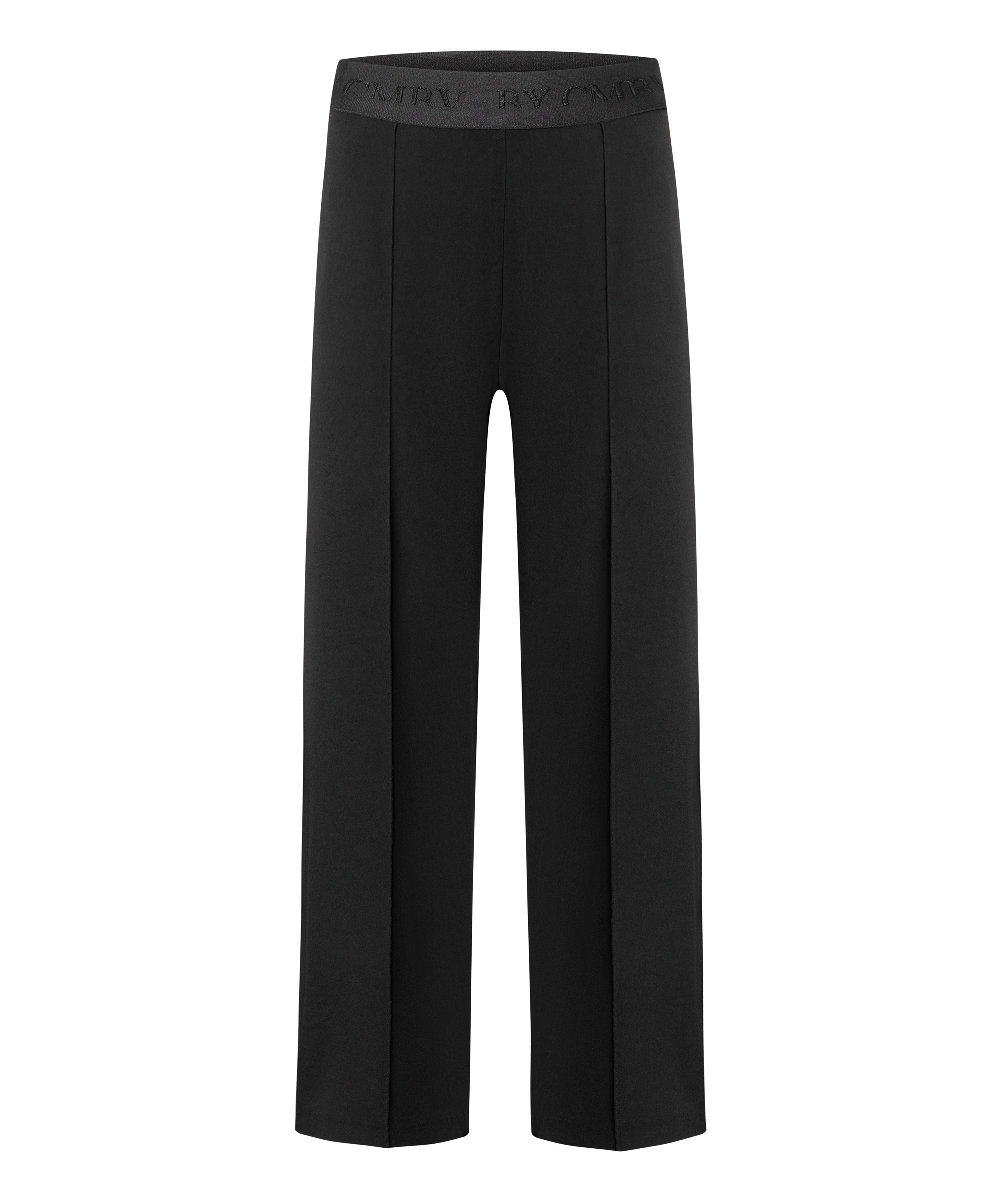 Cambio wide-fit textile pants CAMERON CROPPED- black