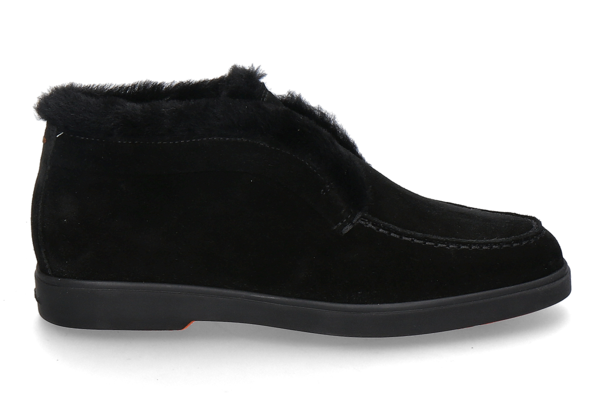 Santoni women's- desert boot lined FORTUNE- black