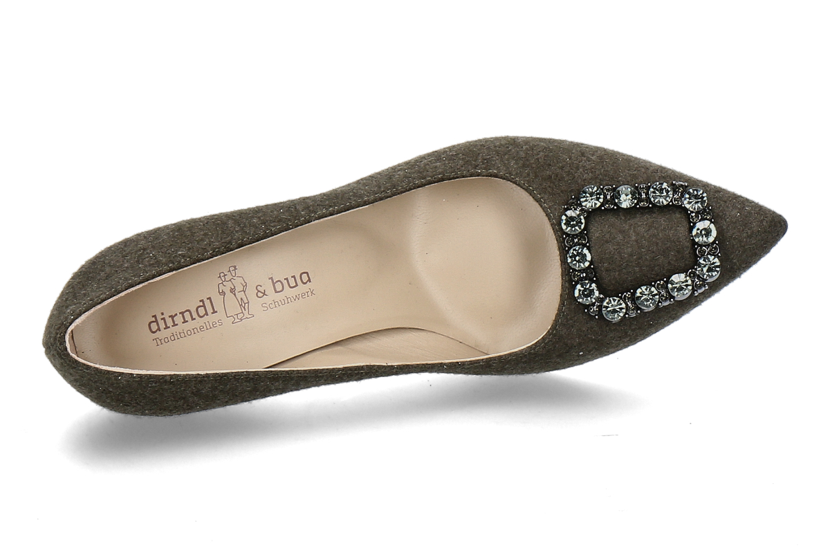 dirndl bua Trachten-Pumps  LODEN- jagdgrün_222700024_5