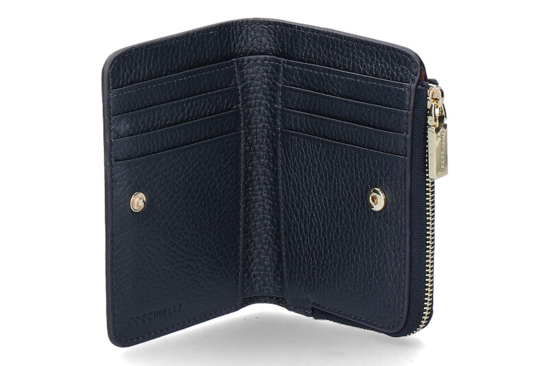 Coccinelle wallet GRAINED LEATHER METALLIC SOFT-midnight blue/dunkelblau 