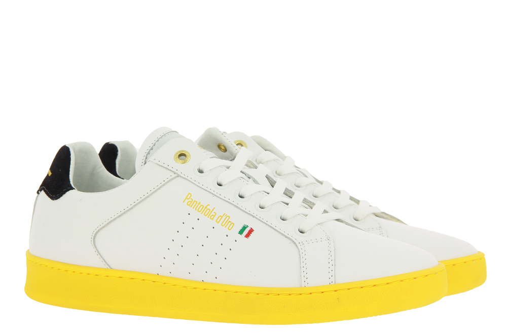 Pantofola d'Oro sneaker ARONA UOMO LOW BRIGHT WHITE NEON YELLOW