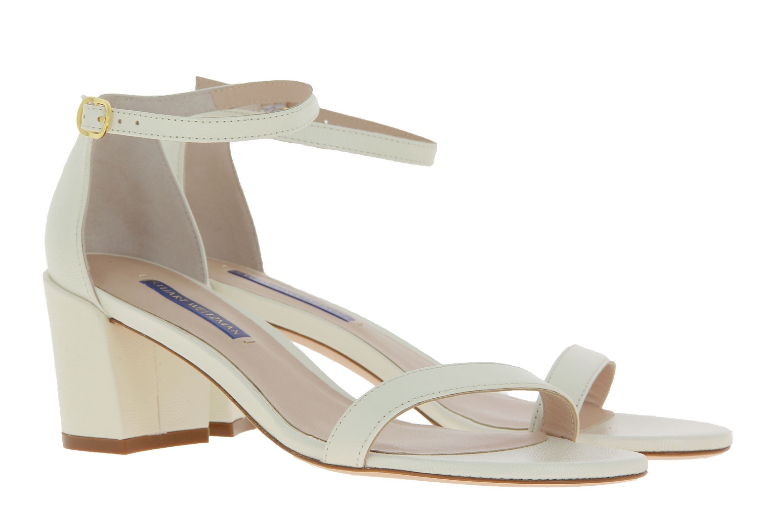 Stuart Weitzman sandals SIMPLE CREAM CAVIAR PATENT