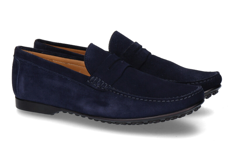 Ludwig Reiter moccasin PENNY LOAFER NAVY 