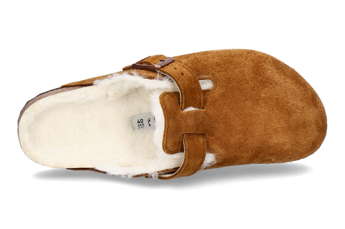 Birkenstock Pantolette gefüttert BOSTON SCHMAL SHEARLNG- mink_274300021_4