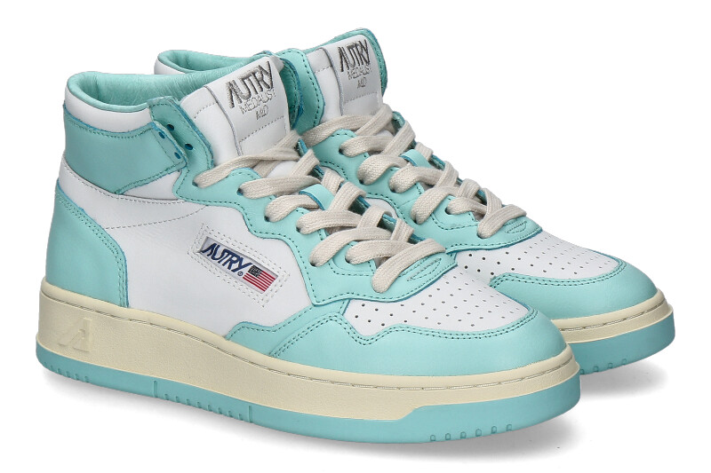 Autry Mid-Cut Sneaker WHITE TURQUOISE WB20