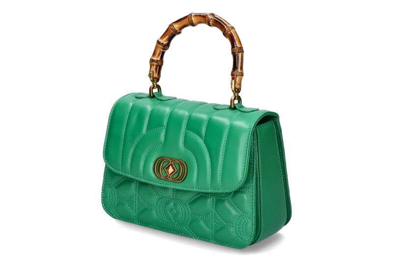 La Carrie handle bag LEATHER GREEN