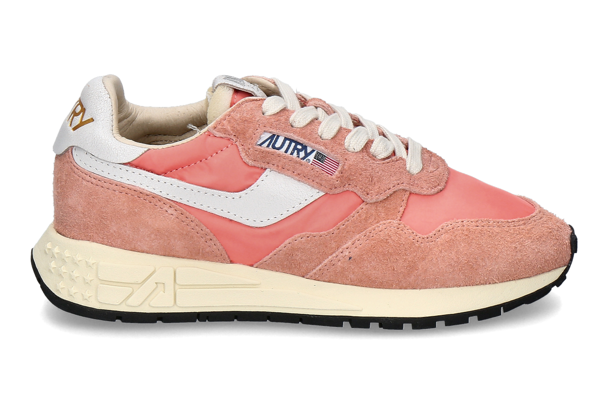 Autry Damen- Sneaker REELWIND NYLON NC35- white/ peach pink