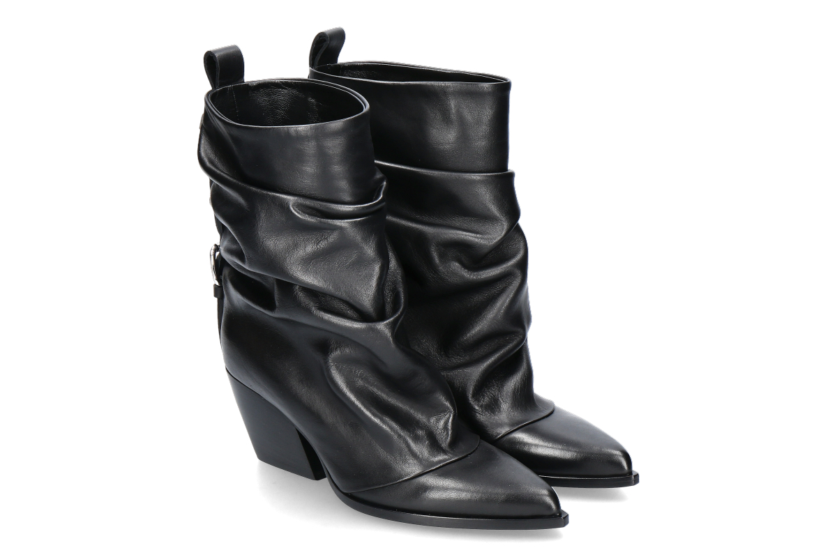 Elena Iachi women's western ankle boots BLUES- black/ nero