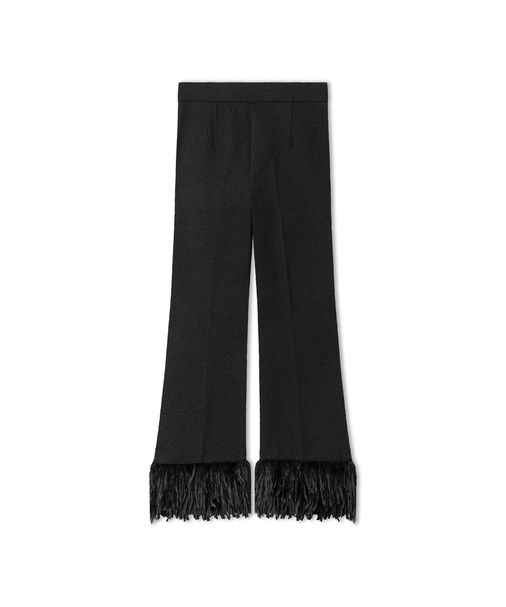 Cambio flared-fit textile pants FRANCOISE- black