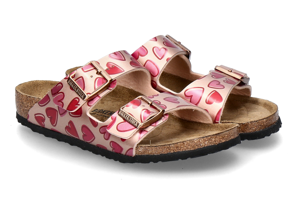 Birkenstock girls- mules ARIZONA BS HEARTS- electric metallic