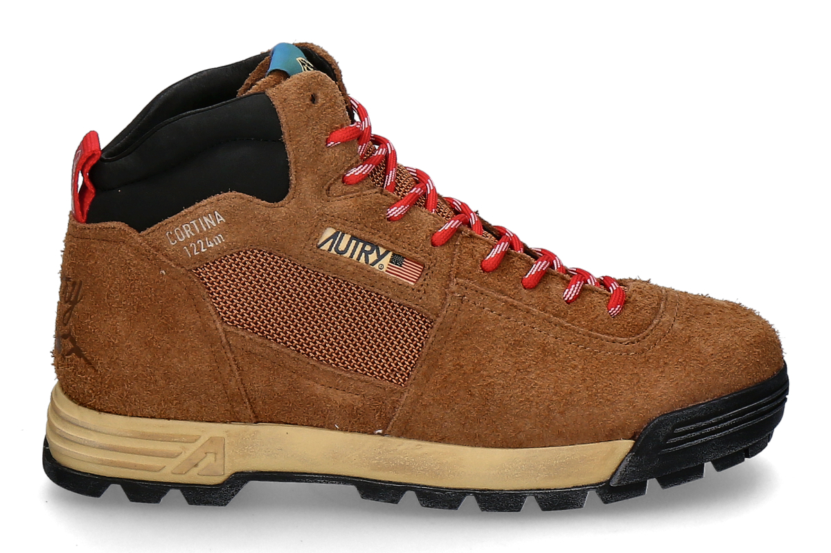 Autry men's- hiking lace-up shoe MALGA CORTINA ND14- red/ brown