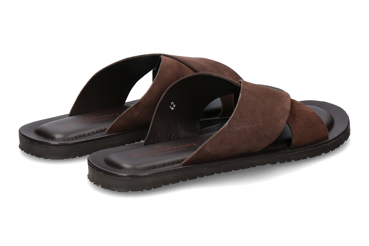 The Sandals Factory by Emozioni Pantolette CASTORO M7163- dunkelbraun_171300012_2