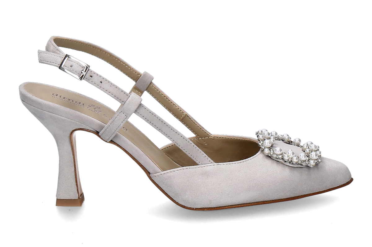 dirndl + bua slingback pumps ZIEGENVELOUR- platinum