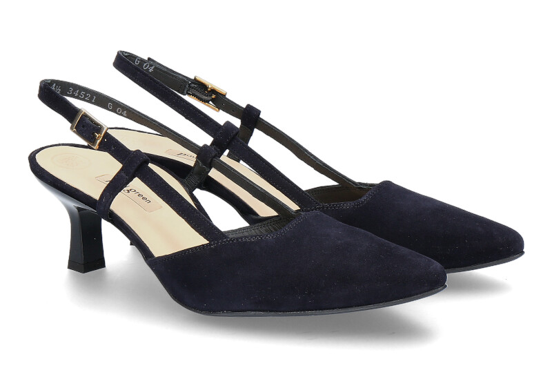 Paul Green sling pumps SAMTZIEGE- blau