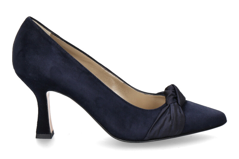 dirndl + bua traditional pumps VELOURS SEIDE- ozean blau