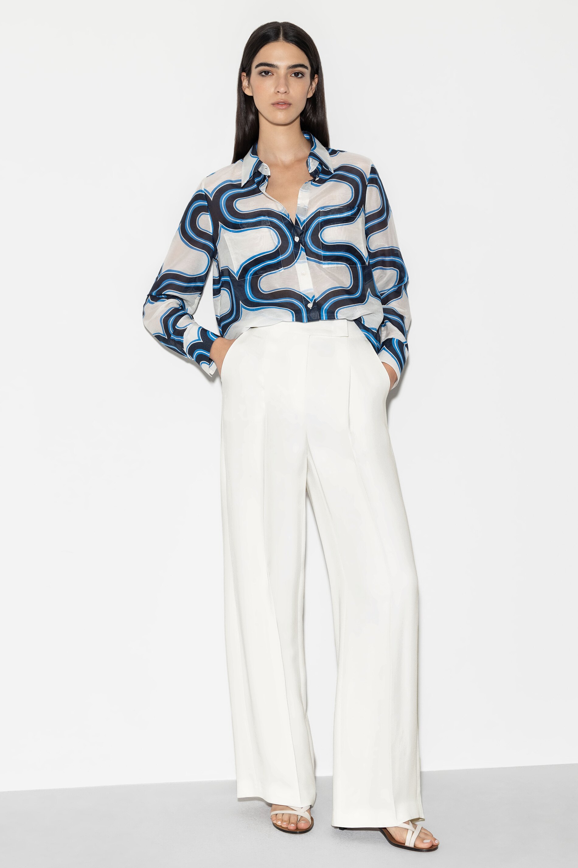 Luisa Cerano Hose GABARDINE WIDE-LEG - milk/weiß