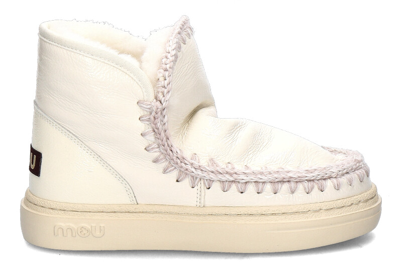 MOU boots ESKIMO SNEAKER BOLD PATENT WHITE