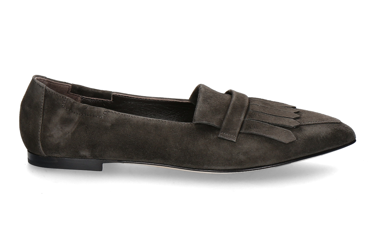 Pomme d'Or loafer GRACE CAMOSCIO- dusty brown/ dark brown