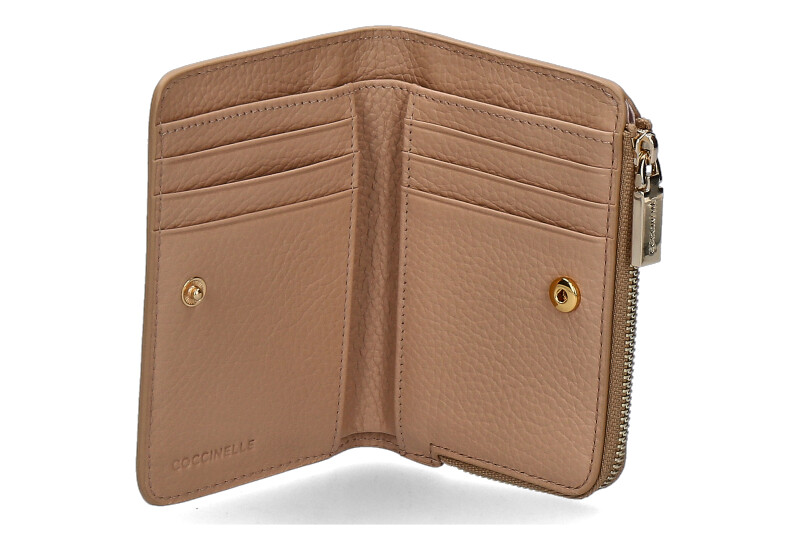 Coccinelle wallet LEATHER METALLIC SOFT TOASTED Coccinelle wallet LEATHER METALLIC SOFT TOASTED