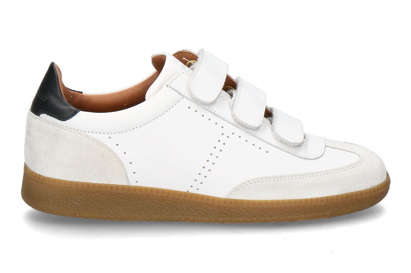 Maison Toufet Velcro sneaker SUSANNA CUIR LISSE- white/black