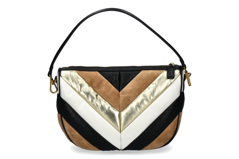 La Carrie shoulder bag AMITOLA STRIPES LOLLO MEDIUM LEATHER MULTI BEIGE La Carrie shoulder bag AMITOLA STRIPES LOLLO MEDIUM LEATHER MULTI BEIGE