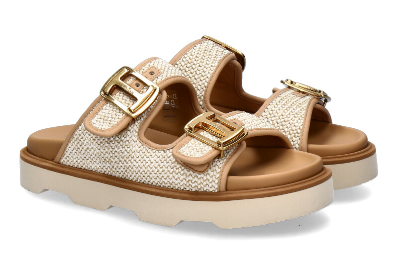 Hogan sandals FIBBIA BORDATO BEIGE