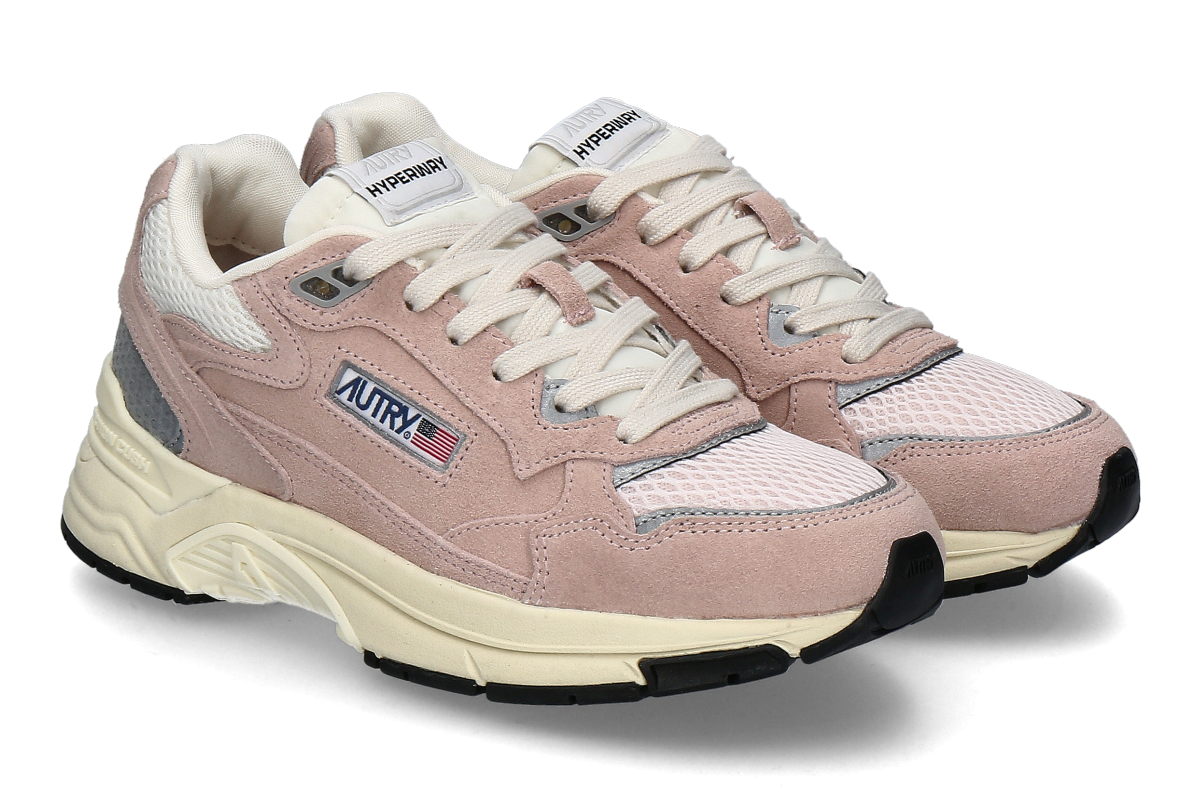 Autry Damen- Sneaker HYPERWAY LOW SUEDE MESH UM17- rosa/ silber
