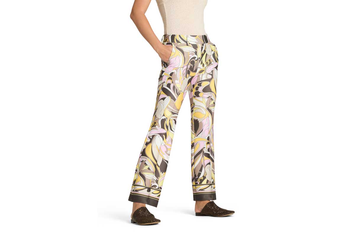 Cambio cropped textile pants FRANCOISE- fancy pink/ hazel/ coffee