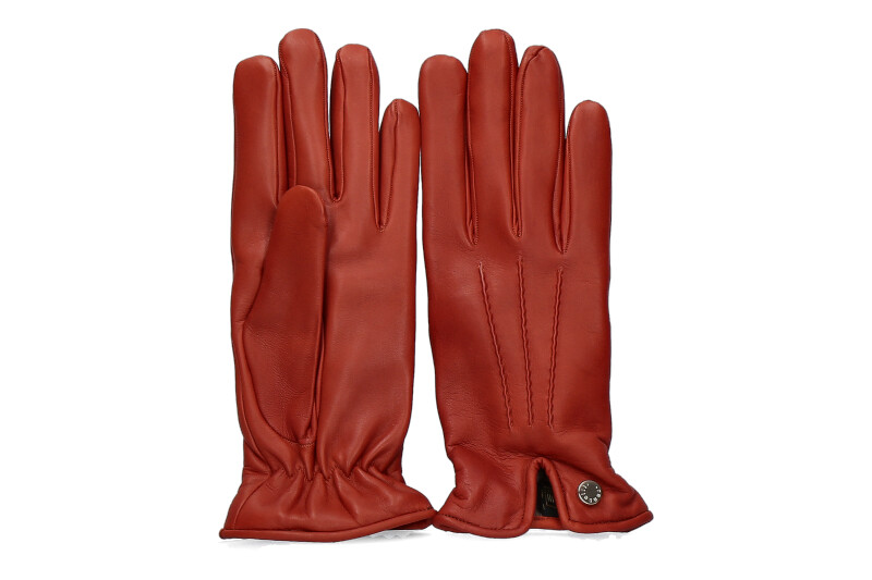 Restelli leather gloves for women MATTONE NAPPA 55- orange