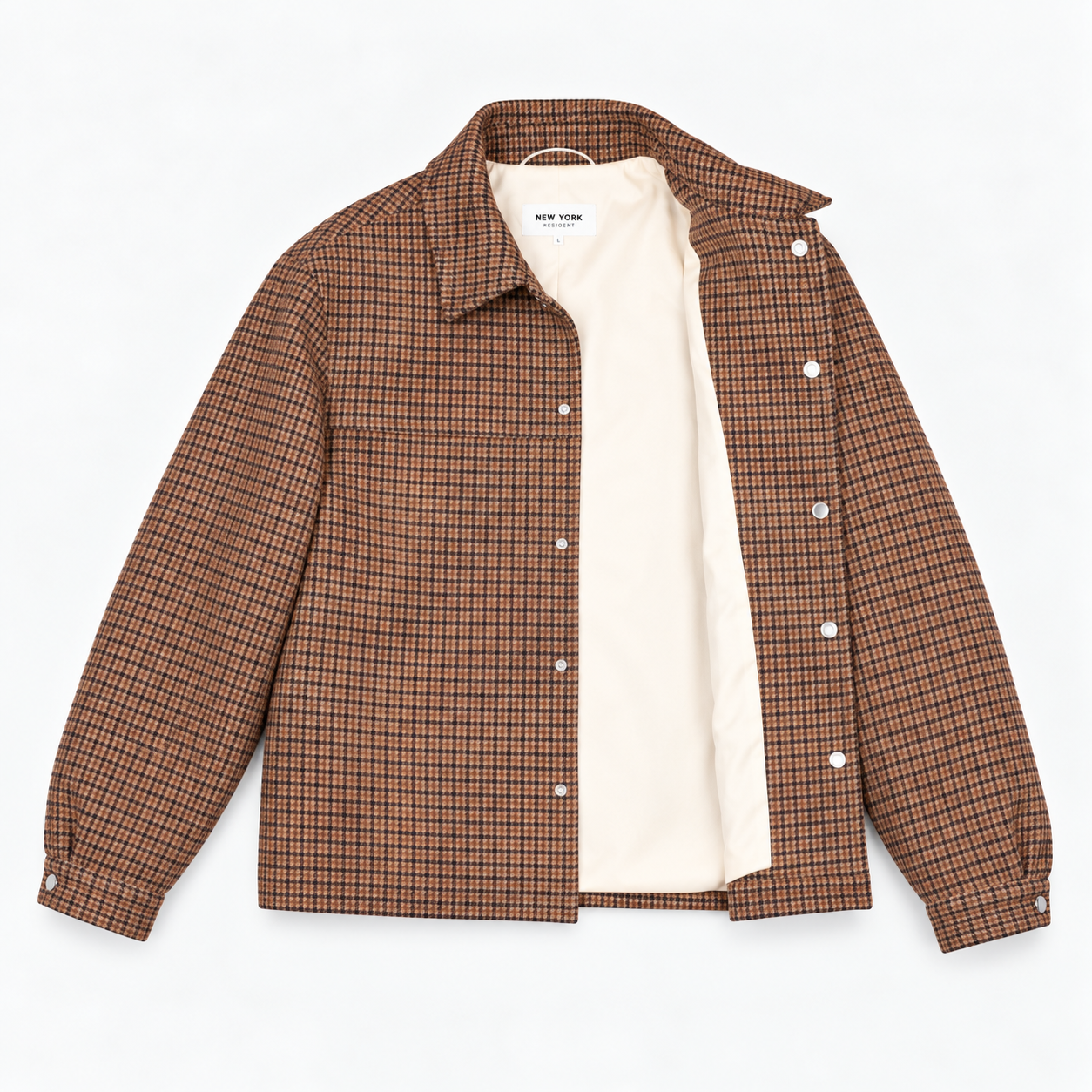 New York Resident Herren- Wolljacke IRVINE- braun kariert