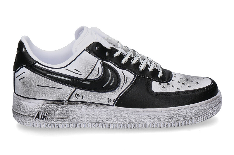 Nike Air Force 1 Sneaker by Ballo da Sola CARTOON schwarz/weiss