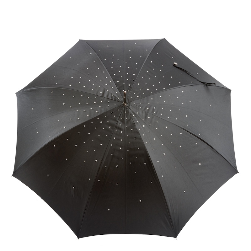 Pasotti umbrella NERO SWAROVSKI STRASS