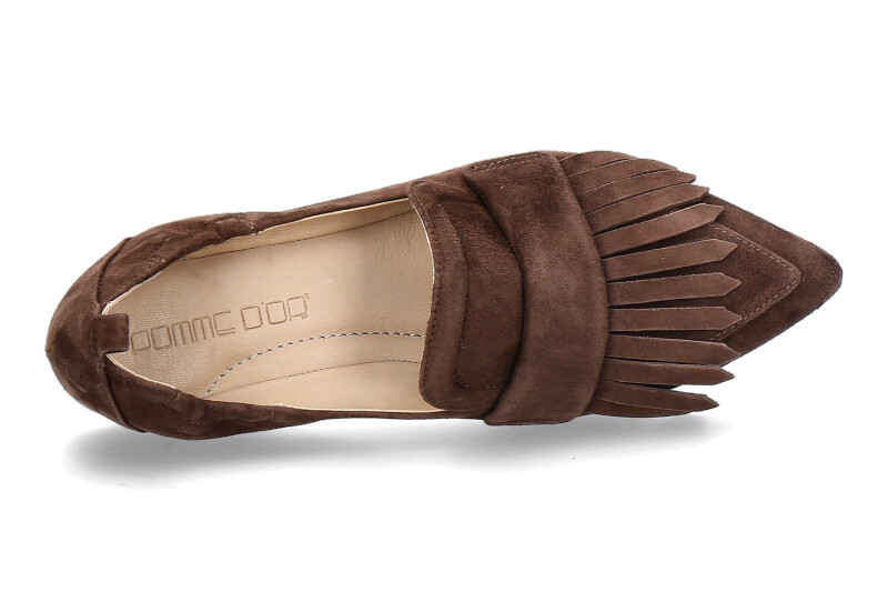Pomme d'Or slipper GRACE CAMOSCIO- espresso/ dark brown