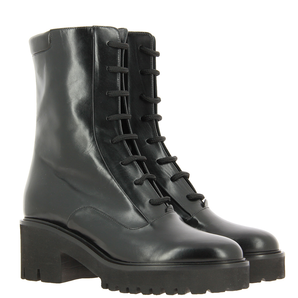 Truman's lace-up boots VITELLO NERO TACCO