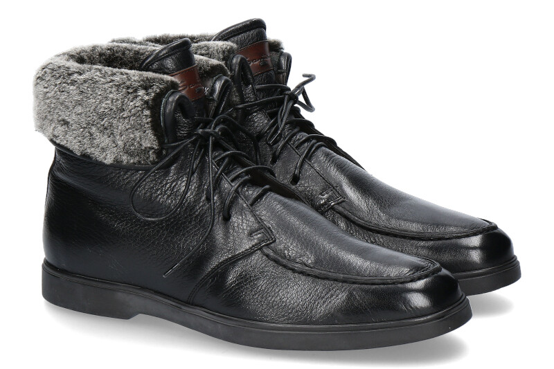 Santoni ankle boots lined CERVO NERO