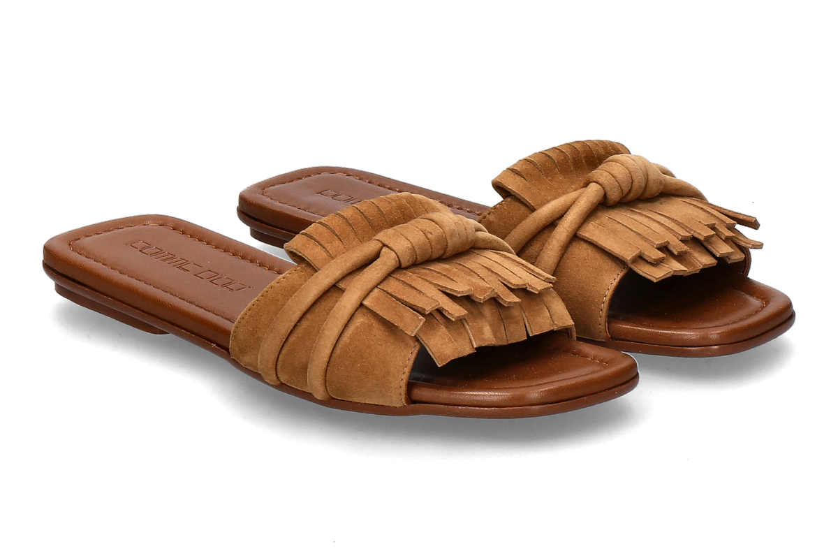 Pomme d'Or MILEY 4 Suede Mules – biscuit toffee/medium brown