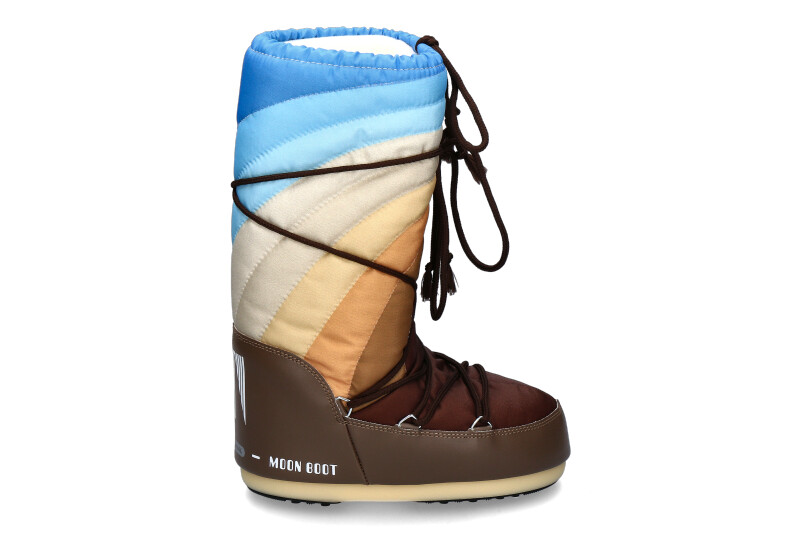 Moon Boot snow boots ICON RAINBOW SHITAKE BROWN BLUE