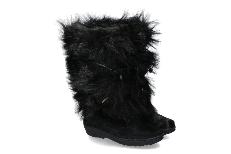 Oscar Sport boots GIADA FAUX FUR- black