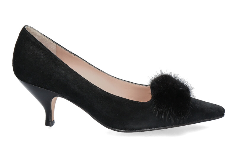 Unützer Pumps 5689 CAMOSCIO MINK- schwarz