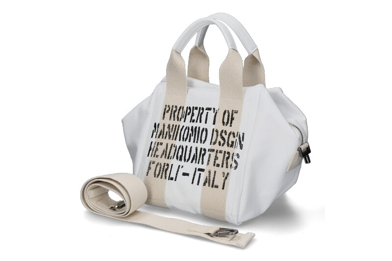 Manikomio Design bag ICON 24 LEATHER- weiss