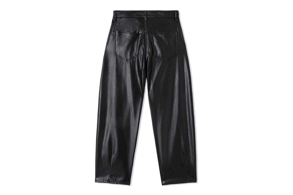 Cambio barrel-faux leather pants ELIN- black