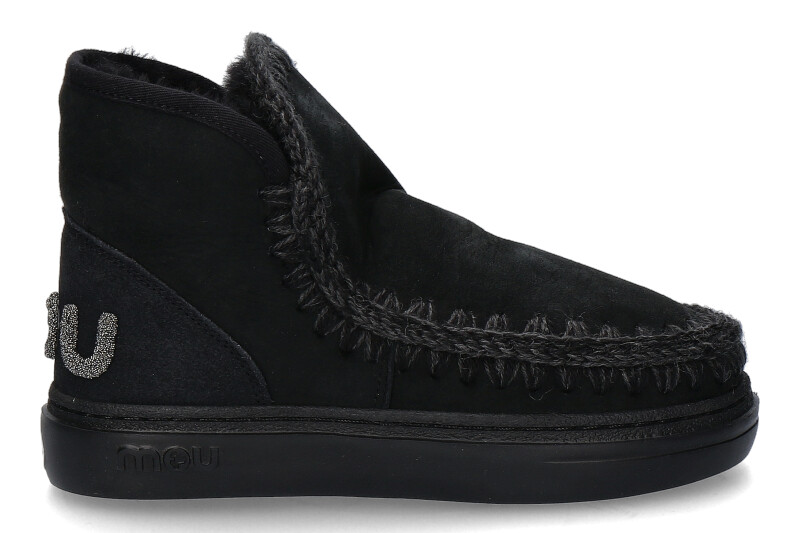 MOU boots ESKIMO SNEAKER BOLD GLITTER LOGO BLACK