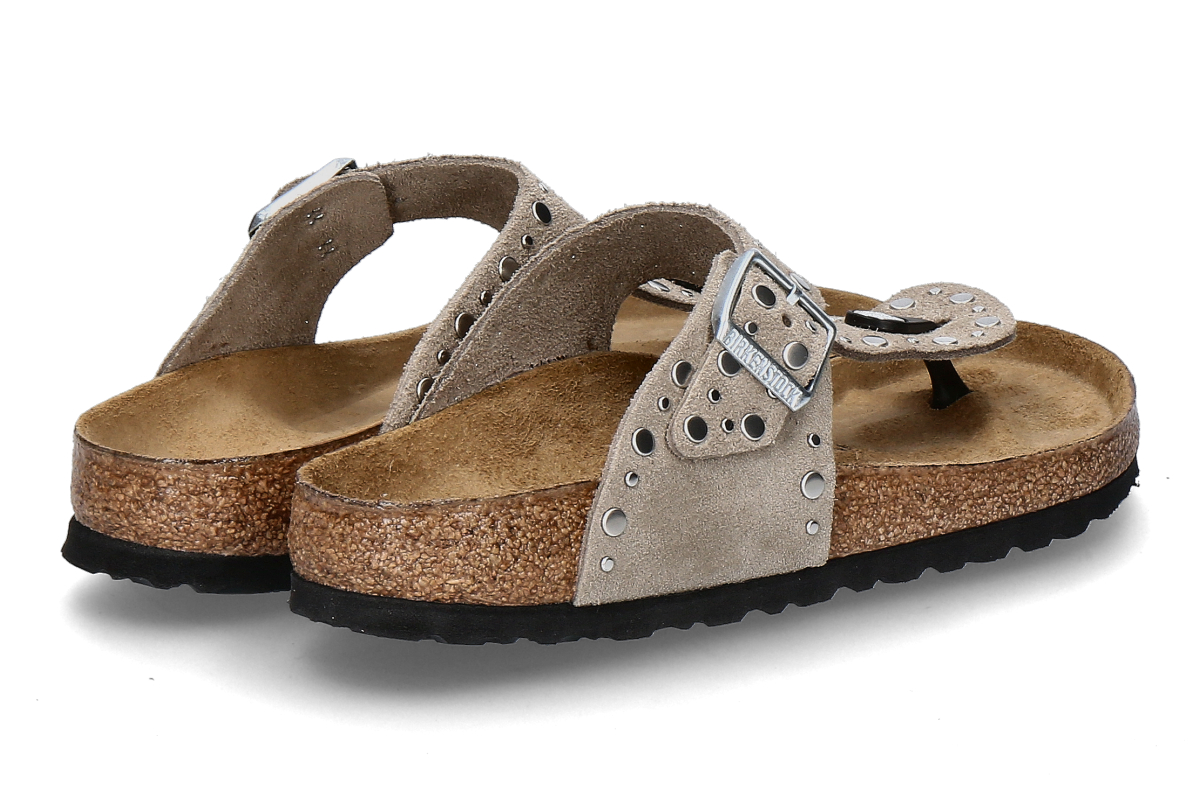 Birkenstock Damen- Zehensteg-Pantolette GIZEH RIVET- taupe_274400021_2