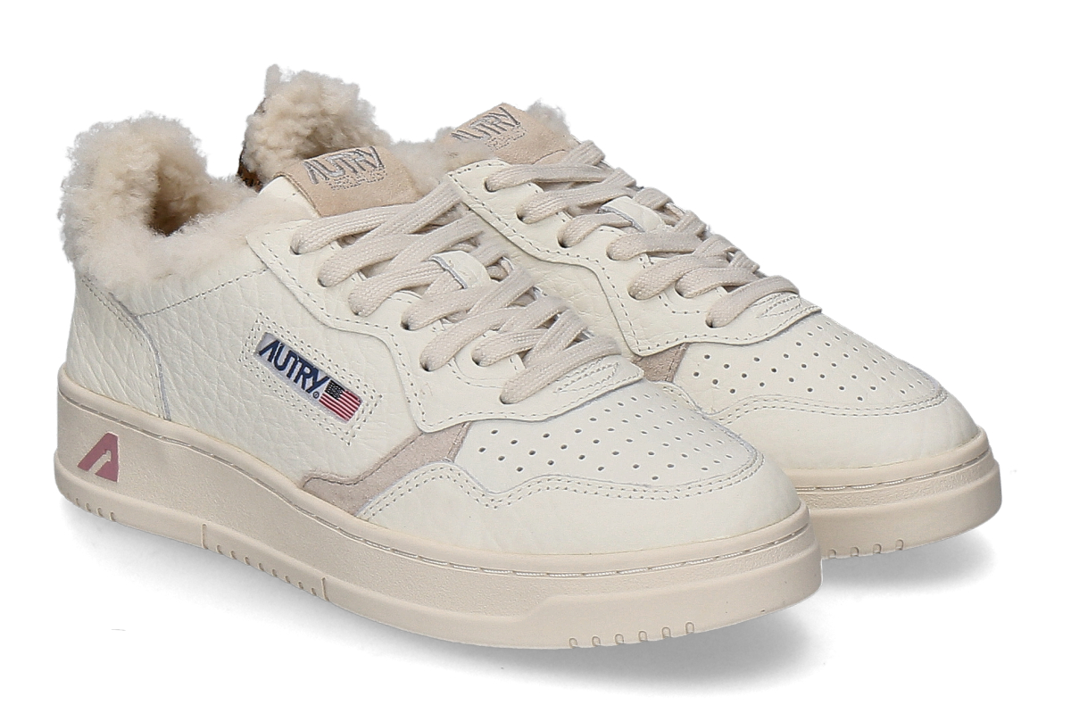 Autry women's lined sneakers ELEPHANT SHEARLING NZ01 - white/white