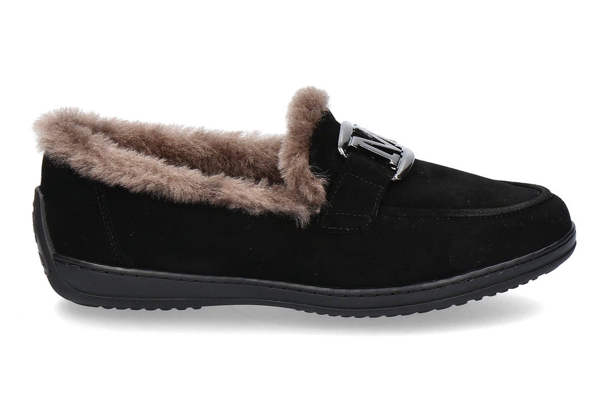 Mania loafer lined 1409 CAMOSCIO- black/ nero