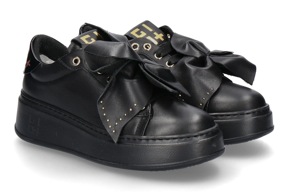 Gio+ Damen- Sneaker PIA 448A COMBI FLOWERS- black /schwarz