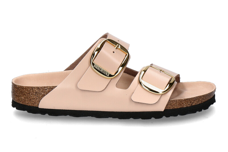 Birkenstock mules ARIZONA SCHMAL BIG BUCKLE- high-shine new beige