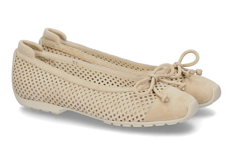 Mania ballerina Camoscio beige