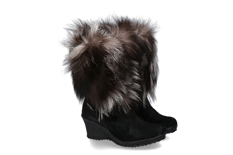 Oscar Sport fur boots ANGELICA NERO ARGENTO